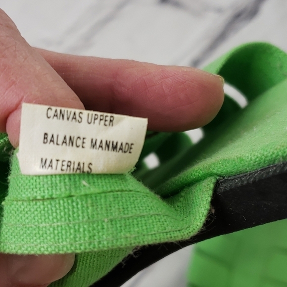 CLUB Marina Green Canvas Slip On Sandals 7.5 VGUC - Picture 7 of 12